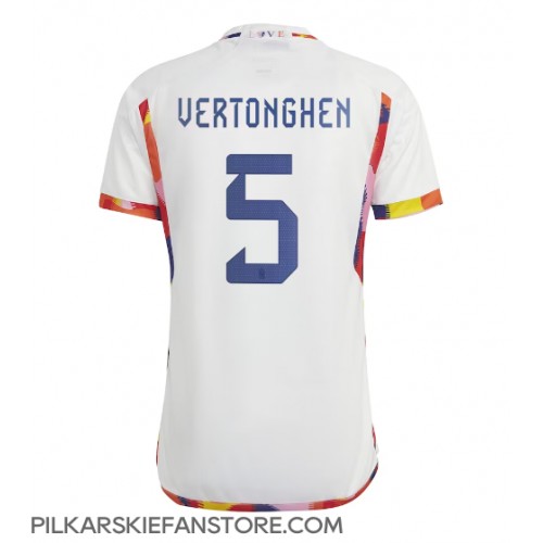 Tanie Strój piłkarski Belgia Jan Vertonghen #5 Koszulka Wyjazdowej MŚ 2022 Krótkie Rękawy